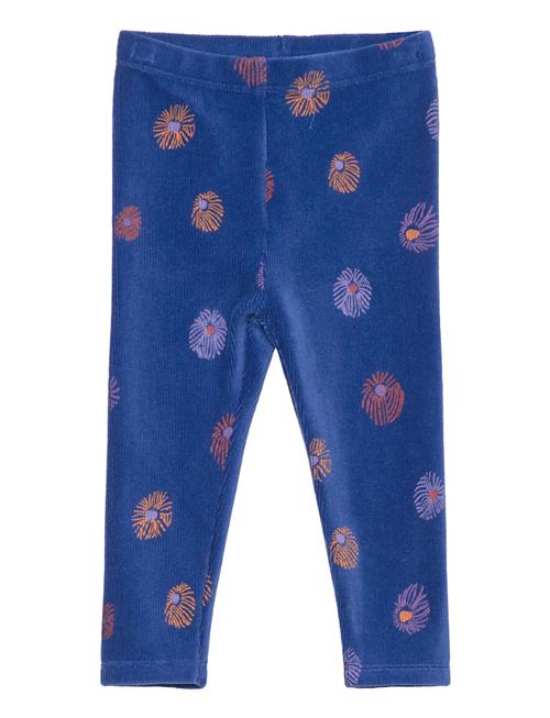 Sgbpaula Velvet Flower Leggings Soft Gallery Blue