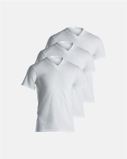 T-shirt "v-neck" | 3-pak | 100 økologisk bomuld | Hvid