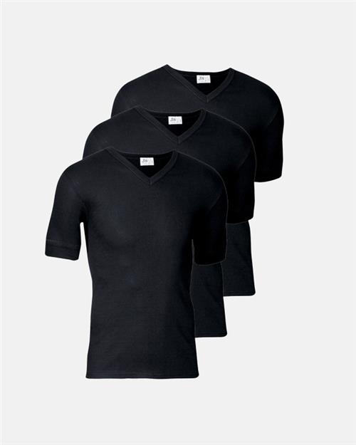T-shirts "v-neck" 3-pak | 100 bomuld | Sort