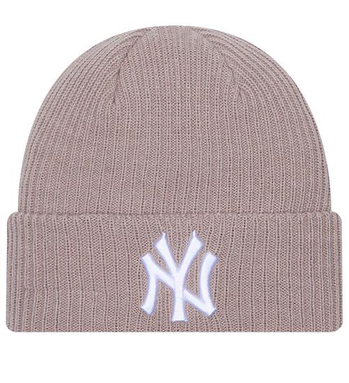 Se New Era Hue - Strik - Rib - New York Yankees - Pastel Brown ved KidsWorld