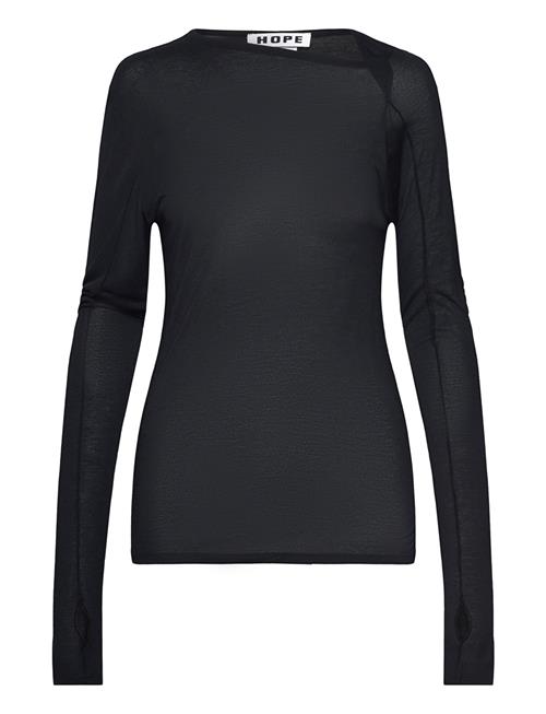 Hope Long-Sleeve Asymmetrical Top Hope Black