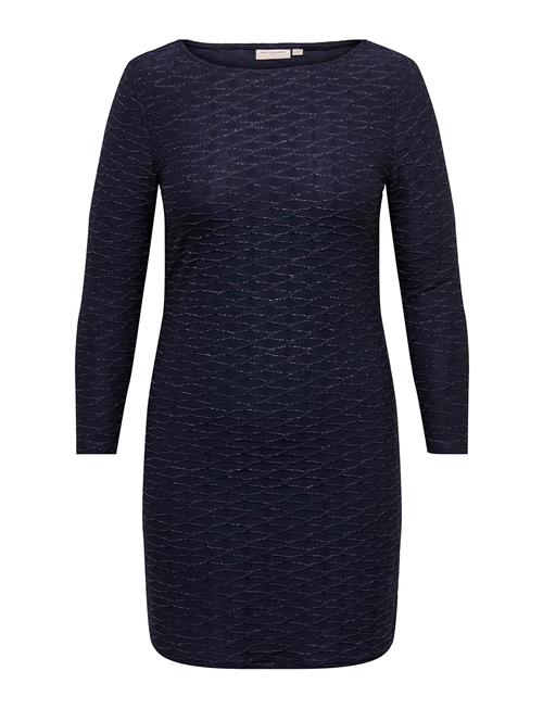 Carastra L/S V-Neck Glitter Dress Jrs Bf ONLY Carmakoma Blue