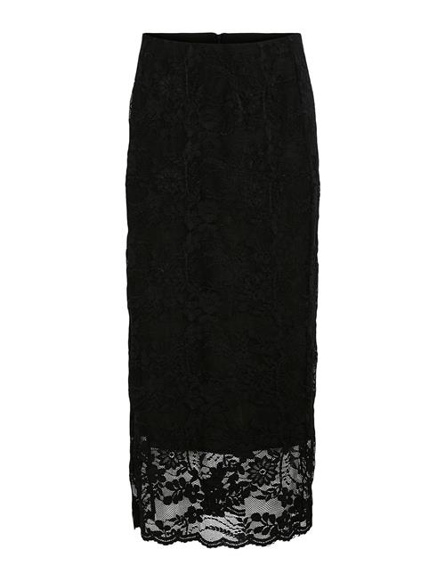 Vila Vilorna Lace Midi Skirt Vila Black