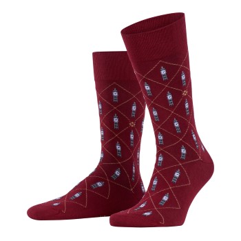 Burlington Strømper Big Ben Socks Rød Mønster  Str 40/46 Herre