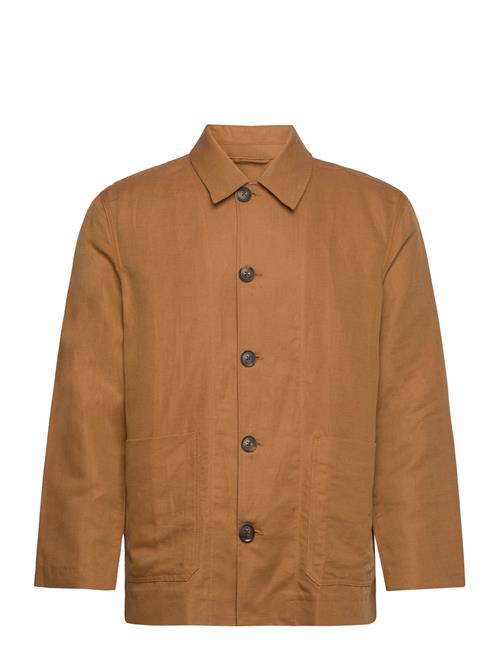 Cotton Linen Jacket GANT Brown