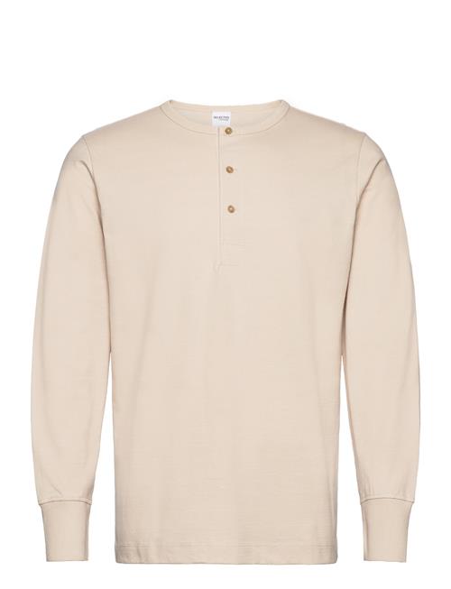 Selected Homme Slhphillip Ls Henley Noos Selected Homme Cream