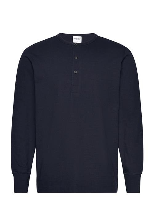 Selected Homme Slhphillip Ls Henley Noos Selected Homme Navy