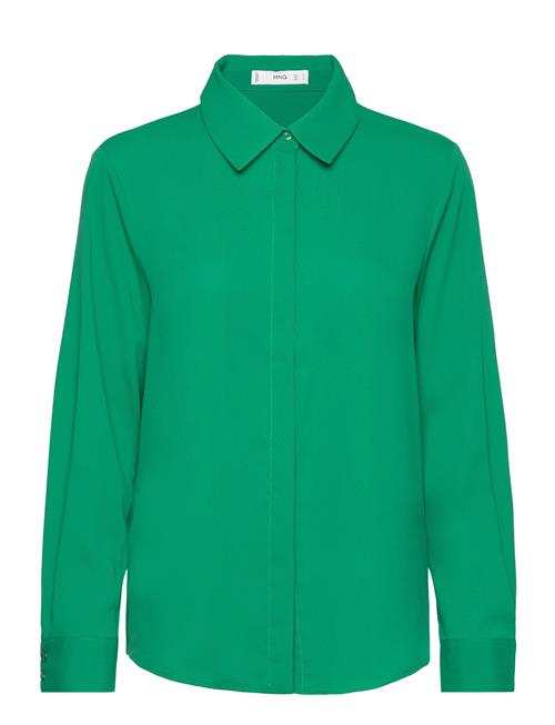 Mango Regular Flowy Shirt Mango Green