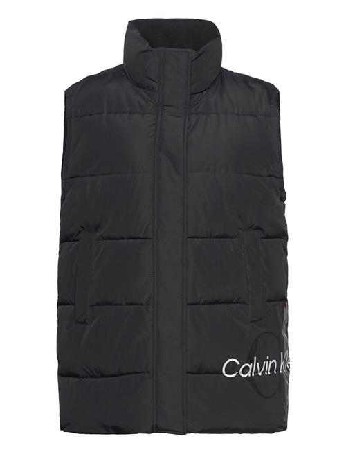 Se Calvin Klein Jeans Blown Up Ck Long Vest Calvin Klein Jeans Black ved Booztlet