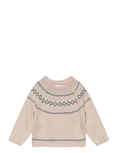 Se Mango Contrasting Knit Sweater Mango Beige ved Booztlet