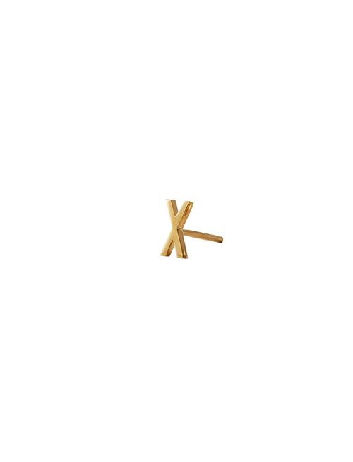 Design Letters Earring Studs Archetypes, Gold, A-Z Design Letters Gold