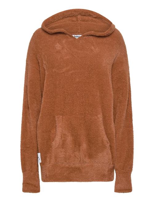 Olivia Faux Fur Knitted Hoody Jakke Brown