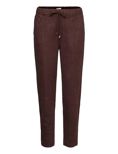 Esprit Casual Faux Suede Tracksuit Bottoms Esprit Casual Brown