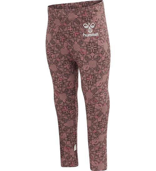 Se Hummel Hummel Leggings - hmlFia - Deep Taupe m. SÃ¸lvglimmer ved KidsWorld