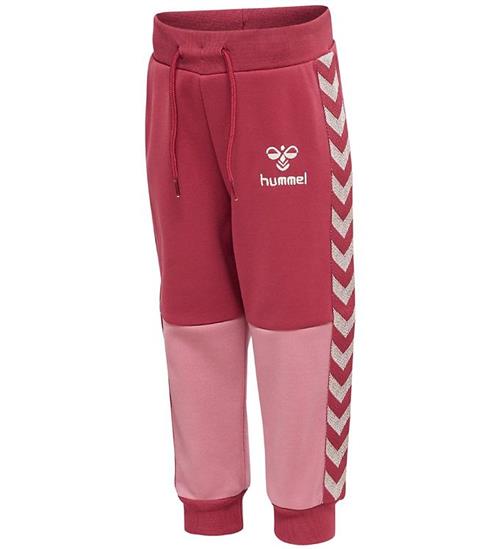 Se Hummel Hummel Bukser - hmlOlek - Earth Red/Rosa m. SÃ¸lv ved KidsWorld