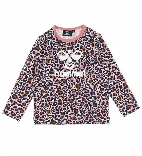 Se Hummel Bluse - hmlMarie - Pale Mauve m. Leopardprint/Logo ved KidsWorld