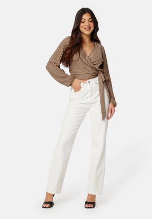 BUBBLEROOM Jolie Wrap Top Nougat XS