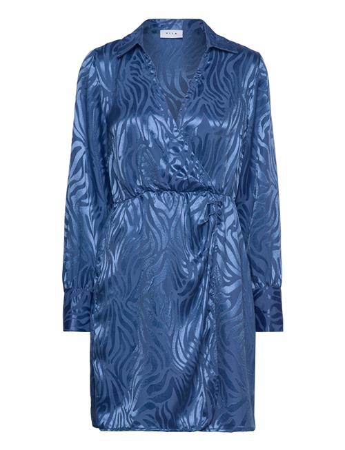 Vila Visatabu L/S Shirt Wrap Dress / B Vila Blue