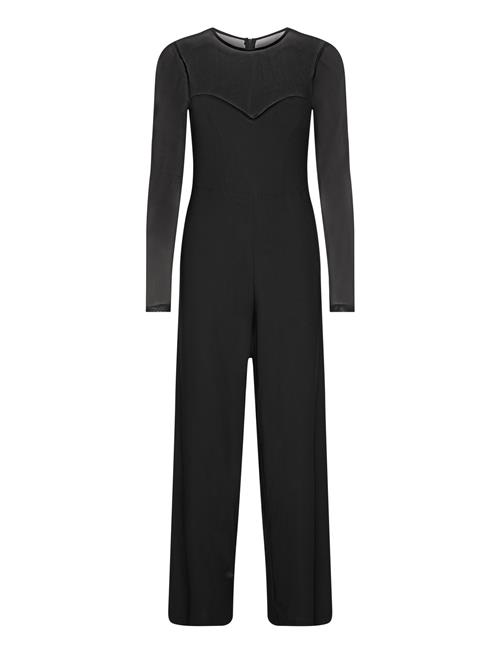 Se ONLY Onlsansa L/S Mesh Mix Jumpsuit Jrs ONLY Black ved Booztlet