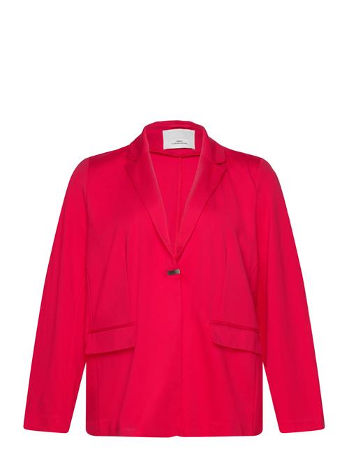 Se ONLY Carmakoma Cargoldtrash-Pinkos Life L/S Blazer Tlr ONLY Carmakoma Red ved Booztlet