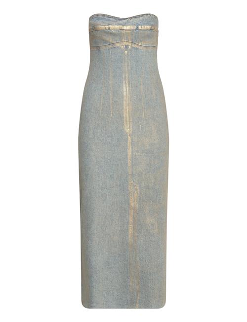 Denim Foil Dress Mango Blue