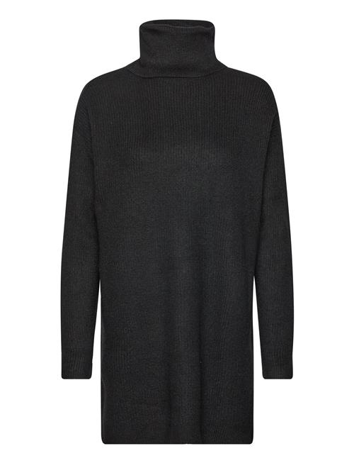 Se Vila Vicilia Rollneck L/S Knit Tunic/Su- Vila Black ved Booztlet