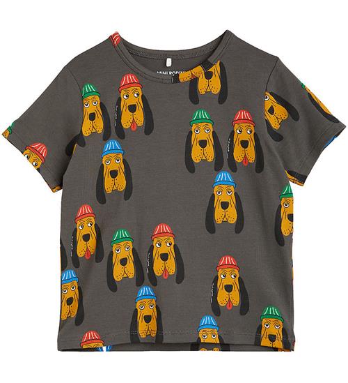 Se Mini Rodini Mini Rodini T-shirt - Bloodhound - GrÃ¥ ved KidsWorld