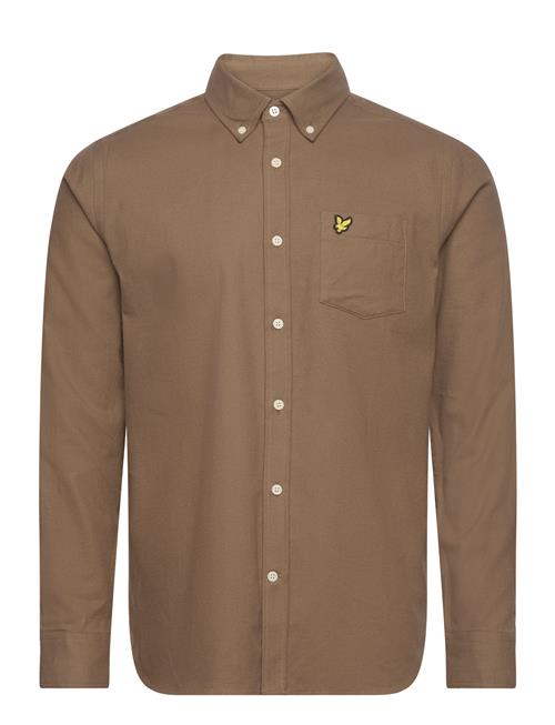 Lyle & Scott Plain Flannel Shirt Lyle & Scott Khaki