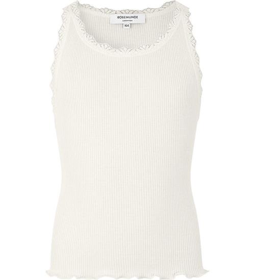 Se Rosemunde Rosemunde Top - Silke/Bomuld - New White m. Blonder ved KidsWorld