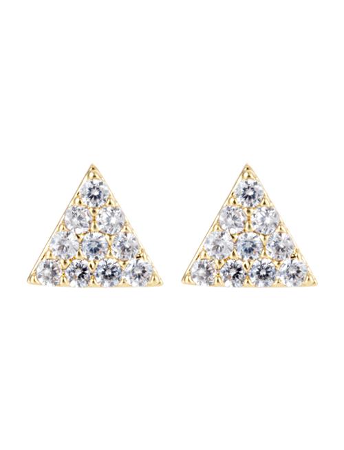 Se By Jolima Triangle Crystal Earring By Jolima Gold ved Booztlet