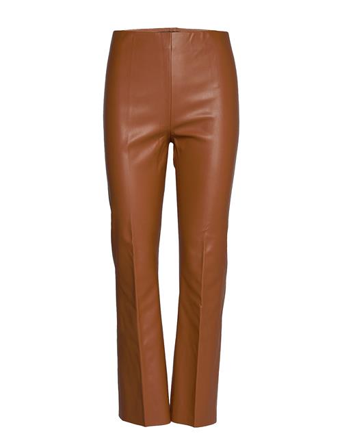 Slkaylee Pu Kickflare Pants Soaked In Luxury Brown