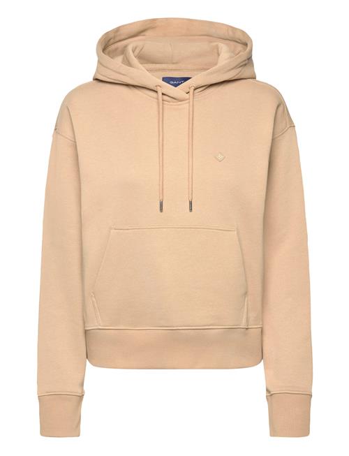 Se GANT Icon G Essential Hoodie GANT Beige ved Booztlet