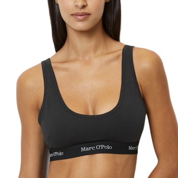 Se Marc O'Polo Marc O Polo Scoop Neck Bralette Bh Sort bomuld X-Small Dame ved Timarco