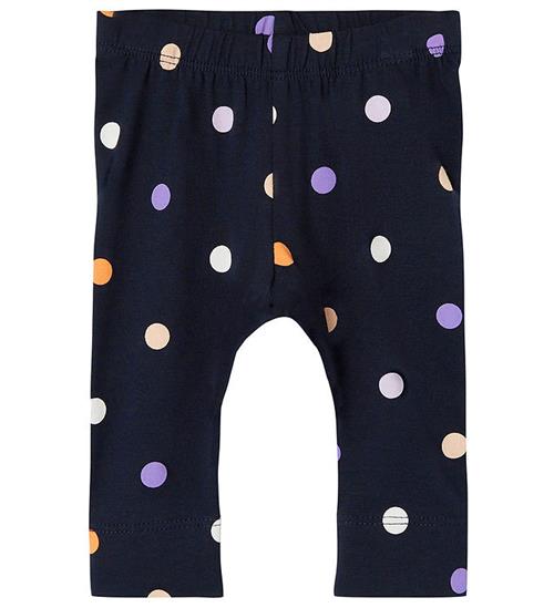 Se Name It Leggings - NbfTunna - Dark Sapphire m. Prikker ved KidsWorld