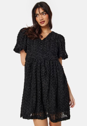 Se Pieces Pcnolia SS dress Black L ved Bubbleroom