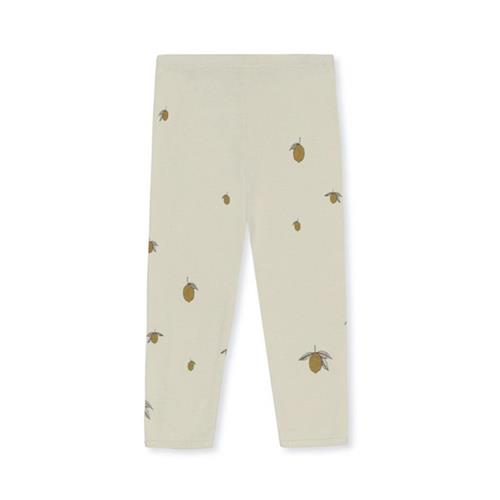 Konges Sløjd GOTS Leggings Med Citronprint Cremefarvede | Gul | 12 months