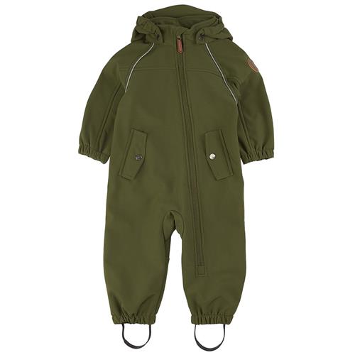 Se Kuling Gothenburg Softshell-overall Mosgrøn | Grønn | 98 cm ved Babyshop