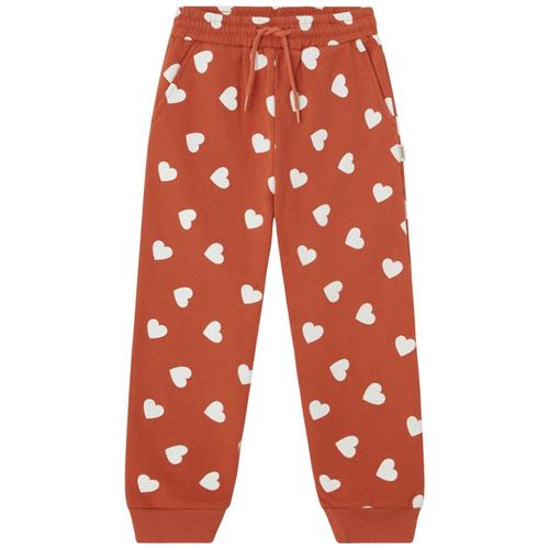 Se Kuling GOTS Volos Hjertemønstrete Joggingbukser Ginger | Orange | 86/92 cm ved Babyshop