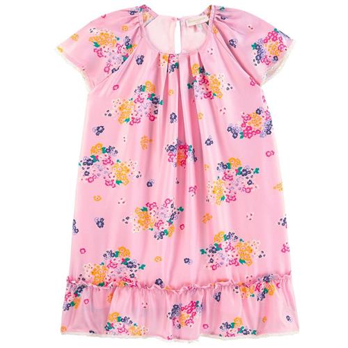 Se Bleu comme gris Floral Shortsleeve Dress | Lyserød | 4 years ved Babyshop