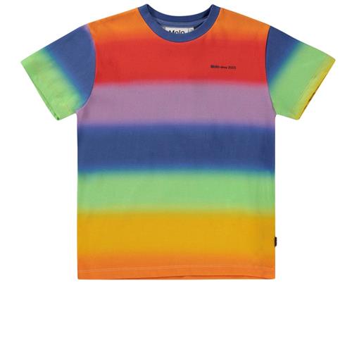 Se Molo GOTS Roxo T-shirt Rainbow Spray | Blå | 152 cm ved Babyshop