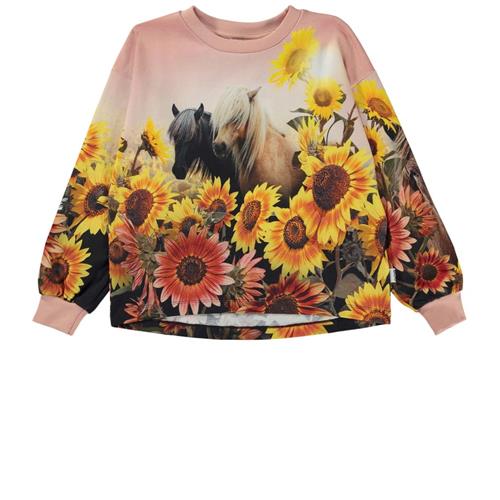 Se Molo GOTS Reniza Langærmet T-shirt Pony Sunflowers | Lyserød | 128 cm ved Babyshop