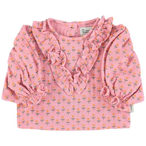 Piupiuchick Bluse Med Blomsterprint Pink | Lyserød | 4 years