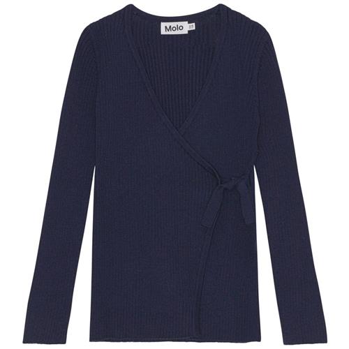 Se Molo Gwyn Cardigan Navy Sky | Marine blå | 110/116 cm ved Babyshop