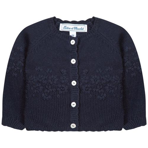 Se Tartine et Chocolat Cardigan Navyblå | Marine blå | 6 months ved Babyshop