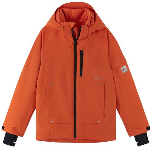 Se Reima Tieten Skijakke Rød-orange | Orange | 134 cm ved Babyshop