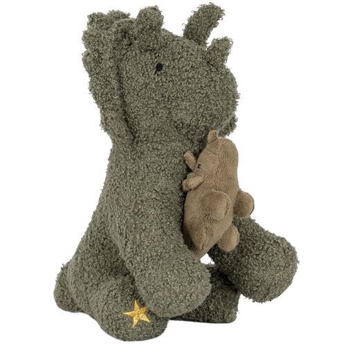 Se Konges Sløjd Triceratops Dinosaurus Med Musik Boks Laurel Oak | Grønn | 0-3 ved Babyshop