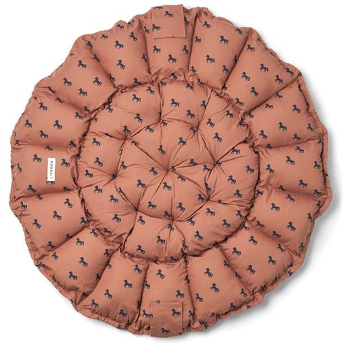 Se Liewood Ola Babynest Horses/Dark Rosetta | Beige | 0 ved Babyshop