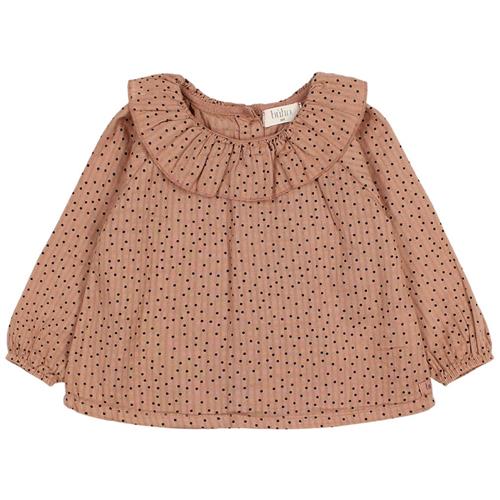 búho Prikket Bluse Cocoa | Rød | 9 months