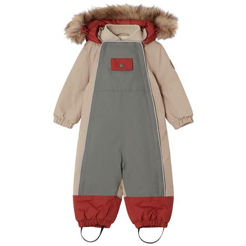 Se Kuling Val D'Isere Kontrastfarvet Flyverdragt Green/Sand | Beige | 74 cm ved Babyshop