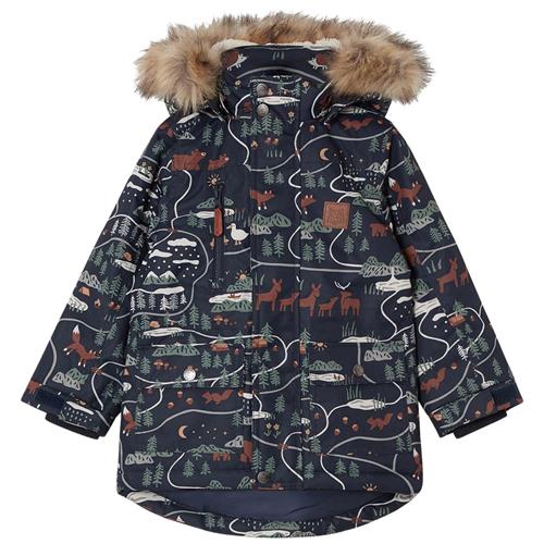 Se Kuling Val Thorens Parka Navy Landscape | Marine blå | 80 cm ved Babyshop